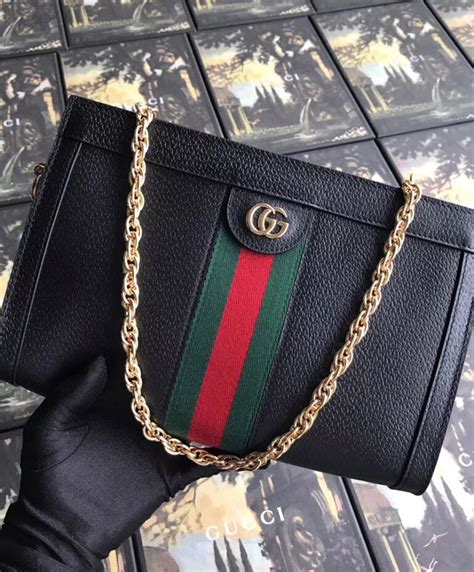 gucci ophidia chain small shoulder bag black|Gucci ophidia large shoulder bag.